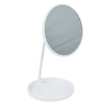 axentia 135841 Miroir sur Pied avec étagère Blanc Mat 13,8 x 29 x 14 cm