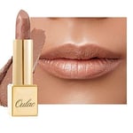 OULAC Metallic Shine Glitter Lipstick Nude High Impact Lipcolor Lightweight S...