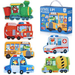 Montessori-pussel för barn - Pussel för barn, 6-pack, pussel, leksaker för barn 3, 4, 5 år, Montessori pedagogiska gåvor Transport