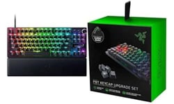 Razer Huntsman V3 Pro Tenkeyless - UK Layout + PBT Keycap Upgrade Set - Classic Black - US/UK