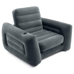 Intex 66551EP Inflatable Pull-Out Sofa Chair Sleeper That Works as a Air Bed ...