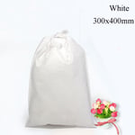 3pcs Shoes Storage Bag Drawstring Bags Travel Toiletry White 300x400mm