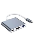 Lippa 3-in-1 87W USB-C PD 4K HDMI Hub USB hub - 3 porttia