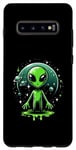 Galaxy S10+ Green Alien For Kids Boys Men Women Case