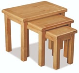 Oakvale Small Nest of 3 Tables / Solid Wood Living Room Side Tables / End Unit