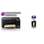 Epson EcoTank ET-2710 Print/Scan/Copy Wi-Fi, Cartridge Free Ink Tank Printer, Black & EcoTank 104 Black Ink Bottle