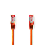 NEDIS Câble Cat 6 - Fiche RJ45 (8P8C) - Fiche RJ45 (8P8C) - S/FTP - Rond - PVC LSZH - Enveloppe 0,20 m orange