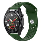 22mm Huawei Watch GT / Honor Magic silicone watch band - Army Green