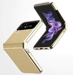 samsung Samsung Galaxy Z Flip 4 Electroplasting PU Case Gold