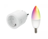 Deltaco Smart Home Plug WiFi + RGB LED-lampa E14 WiFI 5W