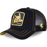 Cartoon Pikachu Net Hat Baseball Cap Kid Hat Casual Outdoor Black Black