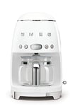 Smeg DCF02WHEU Overflow Coffee Maker with a Power of 1050 W DCF02WHEU-white, Plastic