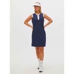 Golfklänning Röhnisch Abby Sleeveless Dress Navy/vit (XL)