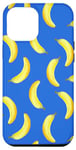Coque pour iPhone 13 Pro Max Modèle Banane Bleu Jaune Drôle Fruit Tropical Mignon