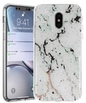 Mobilskal Xiaomi Redmi 8A Marmor Vit Glitter