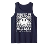 Purple Up For Military Kids Groovy Military child Month 2024 Tank Top