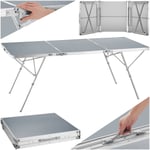 Folding Table Foldable Camping Picnic Aluminium Frame for 6 Chairs Outdoor