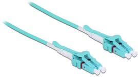 DeLOCK - Câble réseau - LC multi-mode (M) pour LC multi-mode (M) - 2 m - fibre optique - 50 / 125 microns - OM3 - sans halogène, uniboot - turquoise