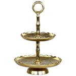 Chic Antique Denmark Våningsfat Etagere Spetskant Mässing
