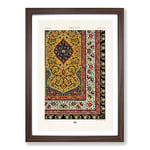 Big Box Art A Floral Persian Pattern by Albert Racinet Framed Wall Art Picture Print Ready to Hang, Walnut A2 (62 x 45 cm)