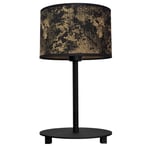 Abba Table Lamp With Round Shade Black Gold 20cm