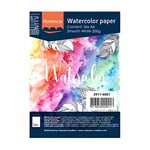 Vaessen Creative Papier Aquarelle Florence Pressé à Chaud A6, Blanc Intense, 200 GSM, Qualité d'artiste, Surface Lisa, 100 Feuilles pour Peindre, Handlettering, Projets d'art et Plus