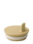 Drink Lid For Eco Cup Beige Design Letters