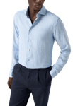 Eton Linne Twill-skjorta Contemporary Fit Blå