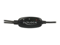 Delock Adapter Usb 2.0 Type-A > 2 X Serial Db9 Rs-232 - Usb / Seriell Kabel - Usb (Hane) Till Db-9 (Hane) - 1.5 M - Tumskruvar - Svart, Gul, Grön