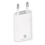 Wicked Chili Pro Series Chargeur Ultra Fin avec Adaptateur USB pour Apple iPhone 6S Plus/6 Plus/6S/6/5Se/5C/5S/5, iPod Nano/Touch, 1000 mA, 100–240 V, Blanc