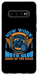 Coque pour Galaxy S10+ Motocycliste rétro Kings of the Road du New York Moto Club