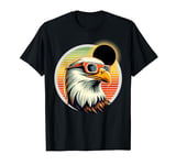 Retro Bald Eagle Funny Bald Eagle With Eclipse Glasses T-Shirt
