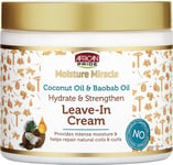 Moisture Miracle Coconut and Baobab Oil Leave-In Cream, 15 Oz