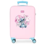 Disney Joumma Heart Stitch Valise Cabine Rose 38 x 55 x 20 cm Rigide 2 kg Fermeture à Combinaison latérale ABS 2 kg 35 L Bagage à Main, Rose, Talla única, Valise de Cabine