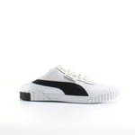 Puma Cali Mule White Leather Slip On Lace Up Womens Trainers 370484 05
