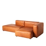 Mags Soft 2,5 Seater Combination 3 Right - Light Grey Stitching - Cat.6 - Sense Cognac
