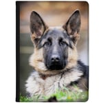 Azzumo Face on German Shepard Profile Faux Leather Case Cover/Folio for the Apple iPad 10.2 (2020) 8th Generation