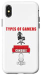 Coque pour iPhone X/XS Types of Gamers: PC, Console, Phone Funny Gaming Dad & Teen