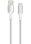 Tygklädd USB C kabel 3m USB-A till USB-C Clas Ohlson