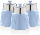 Swan Retro Blue Canister Set Kitchen Storage Containers
