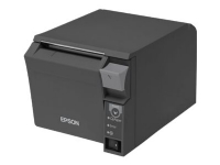 Epson TM T70II (025C1) - Kvitteringsprinter - termisk linje - Rulle (7,95 cm) - 180 x 180 dpi - op til 250 mm/sek. - USB 2.0, LAN (UB-E04) - skærer - sort