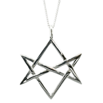 Hexagram Necklace Unicursal 925 Silver Aleister Crowley Thelema Magick 18" Chain