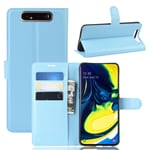 samsung Samsung A80/A90 PU Wallet Case Light Blue