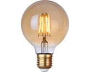 FLAIR Globlampa LED G80 E27 4W(33W) 380lm 2000K varmvit amber filament