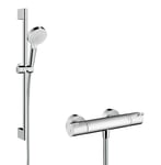 hansgrohe Crometta Ecostat Thermostatic Bar Mixer Shower Valve Bathroom Chrome