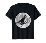 dinosaur with bike and moon on head; Designe Men's and Women T-Shirt