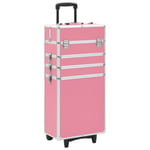 vidaXL Sminklåda aluminium rosa -  Sminkväskor & necessärer