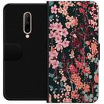 OnePlus 7 Pro Sort Lommebokdeksel Blommor