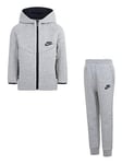 Nike Kids Boys Tech Fleece Full Zip Tracksuit - Dark Grey, Dark Grey, Size 5-6 Years