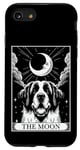 Coque pour iPhone SE (2020) / 7 / 8 Carte de tarot vintage croissant de lune St. Bernard chien maman